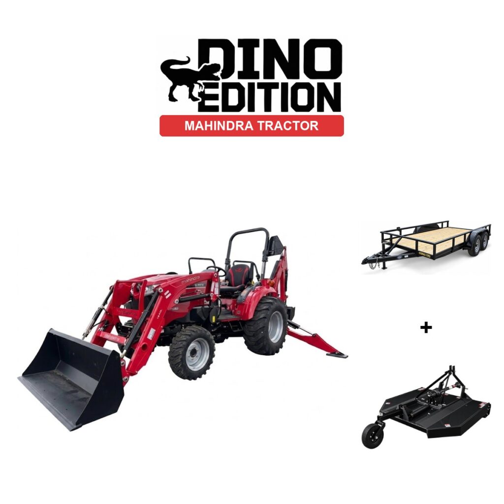 Mahindra 1640S TLB + Cutter + Trailer package