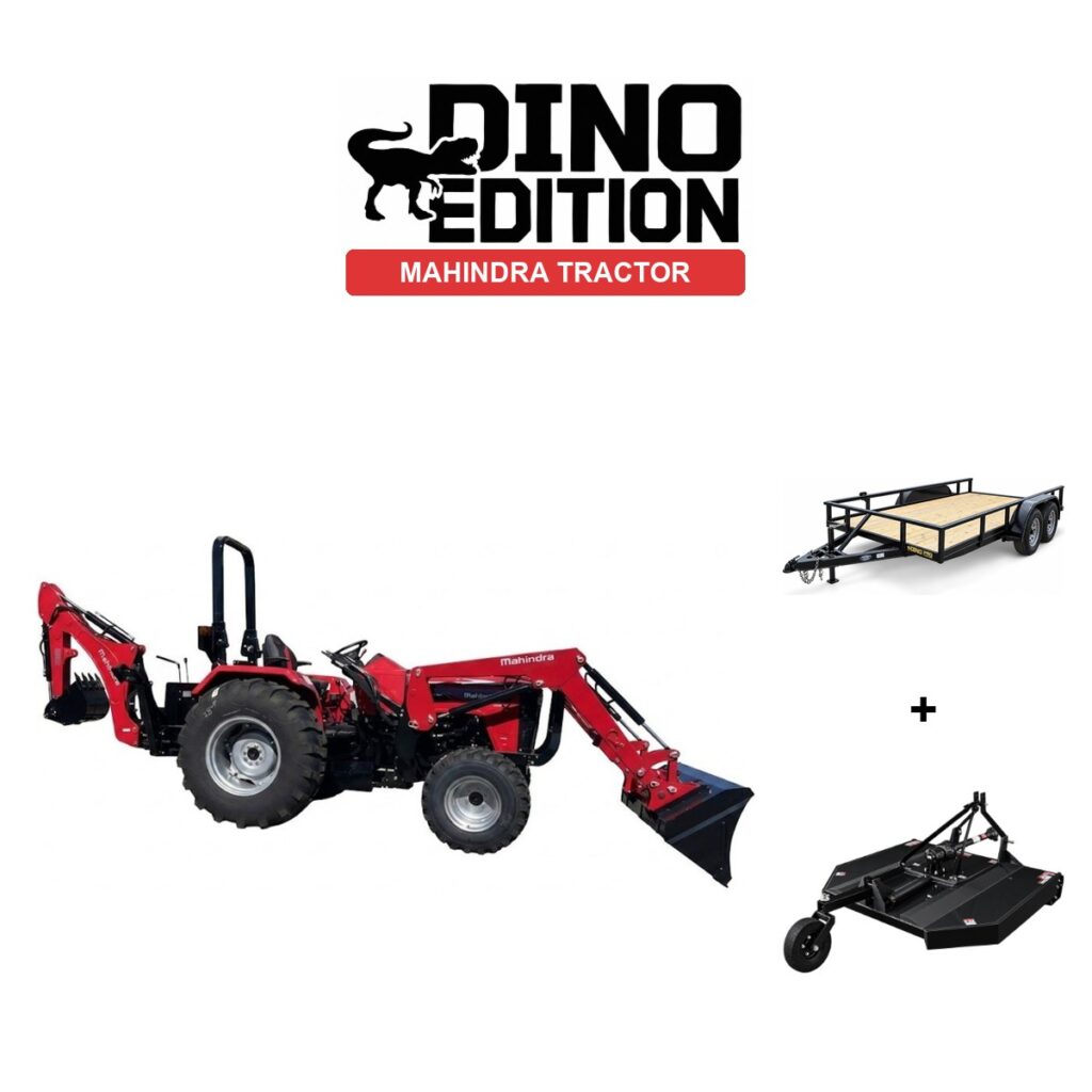 Mahindra 4540 TLB + Cutter + Trailer package