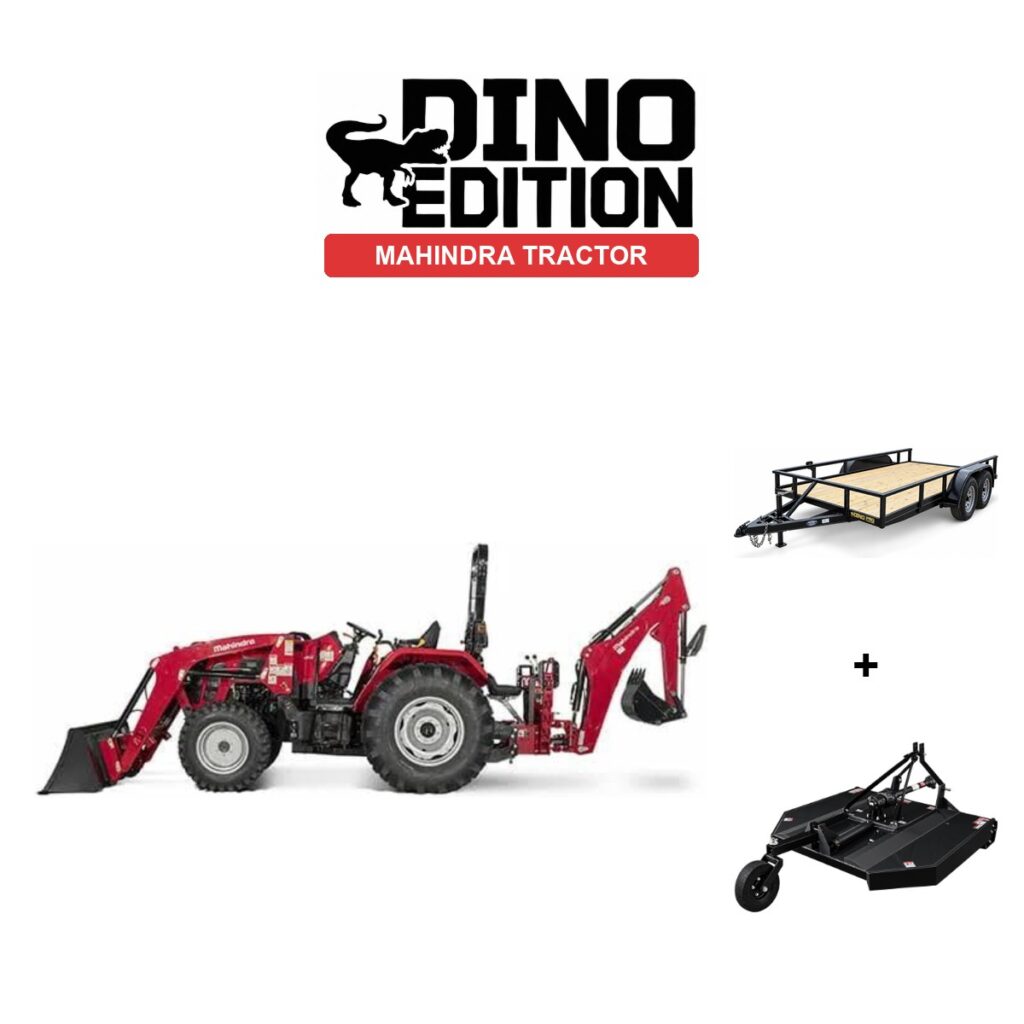 Mahindra 5155 TLB + Cutter + Trailer package