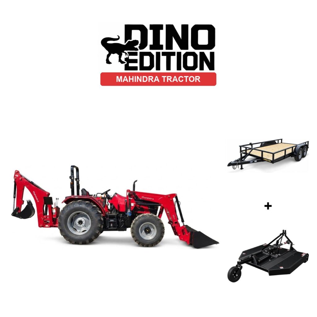 Mahindra 6065 TLB + Cutter + Trailer package