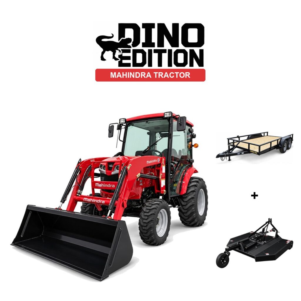 Mahindra 1640H TLC + Cutter + Trailer package