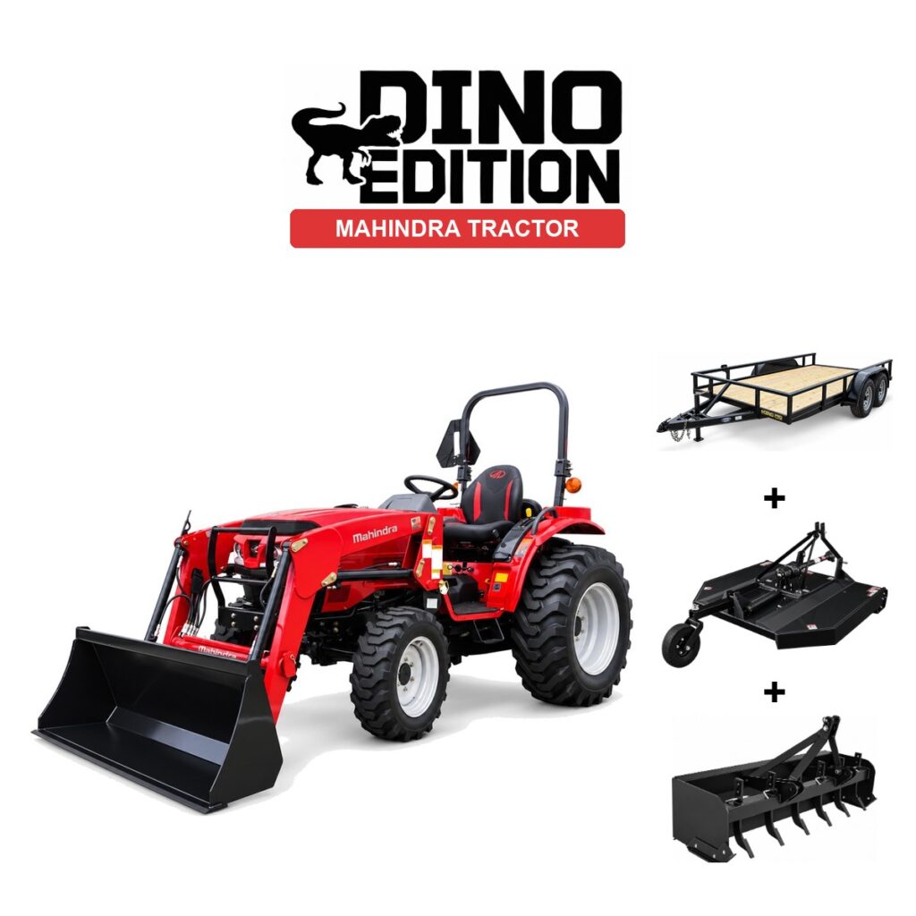 Mahindra 1626S TL + Cutter + Box Blade + Trailer package