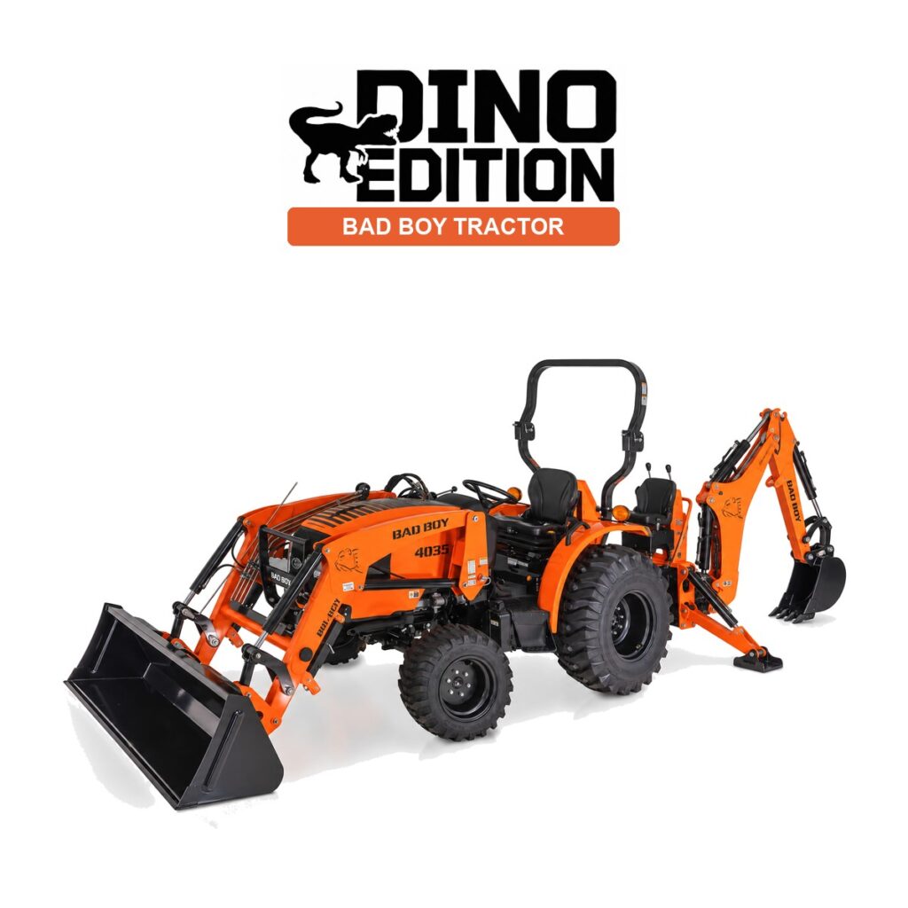 Bad Boy 4035 tractor with loader and backhoe, Dino Edition
