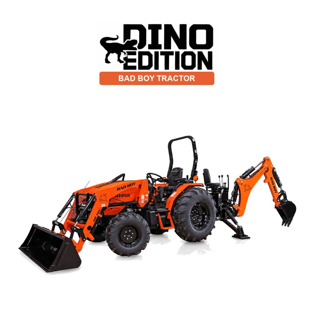 Bad Boy 5045 tractor with loader and backhoe, Dino Edition