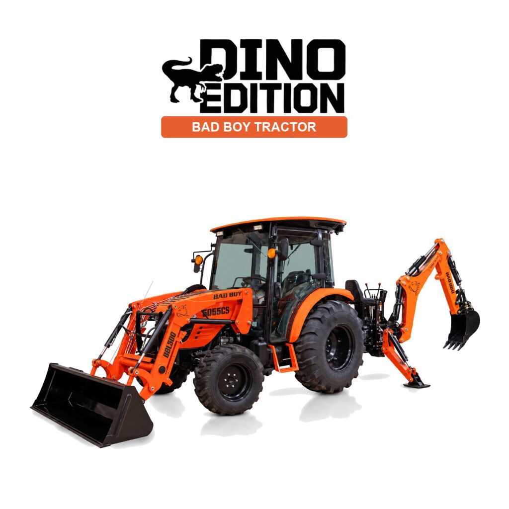 Bad Boy 5055 CHILB tractor with loader and backhoe, Dino Edition