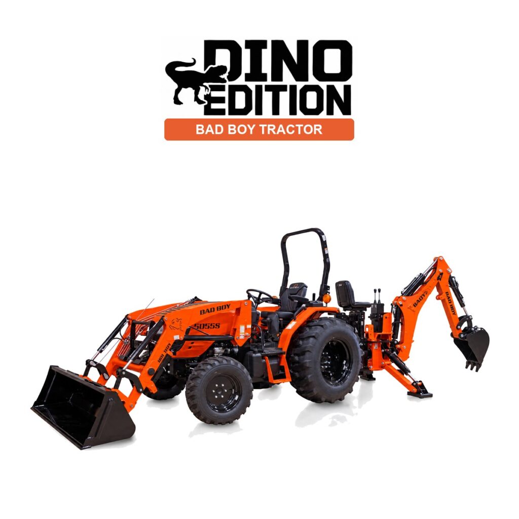 Bad Boy 5055 tractor with loader and backhoe, Dino Edition