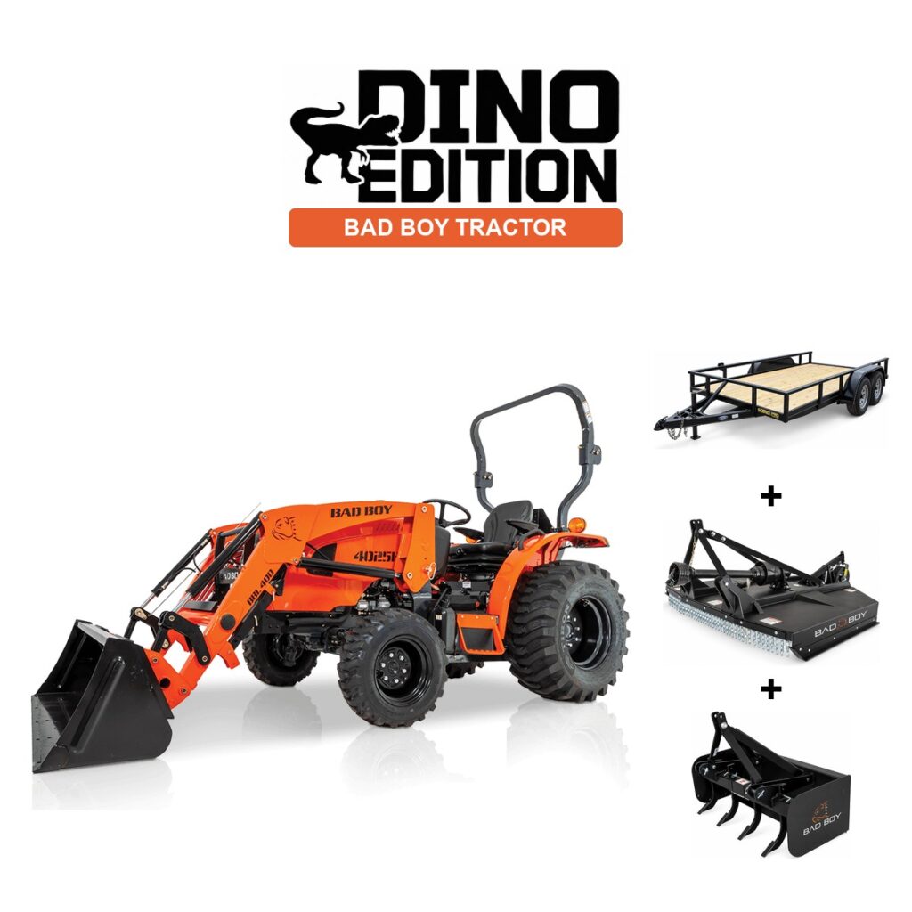 Bad Boy 4025 HIL + Cutter + Box Blade + Trailer package