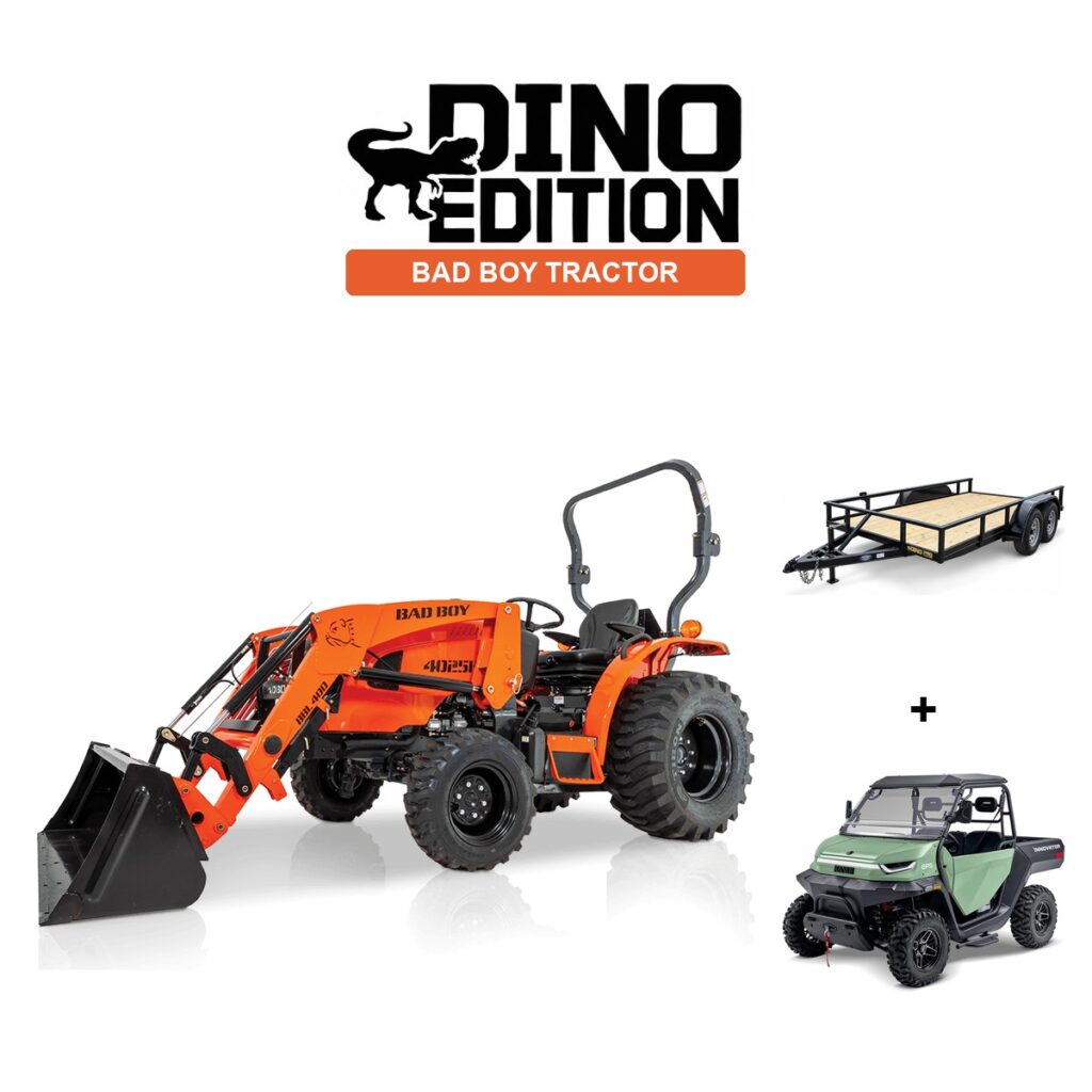 Bad Boy 4025 HIL + Kandi Innovator e10K + Trailer package