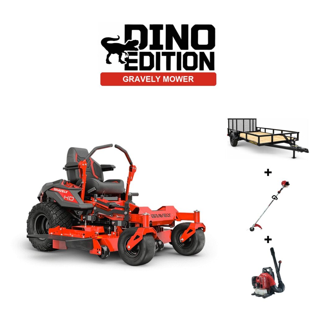 Gravely ZTHD + Maruyama Trimmer + Backpack Blower + Trailer package