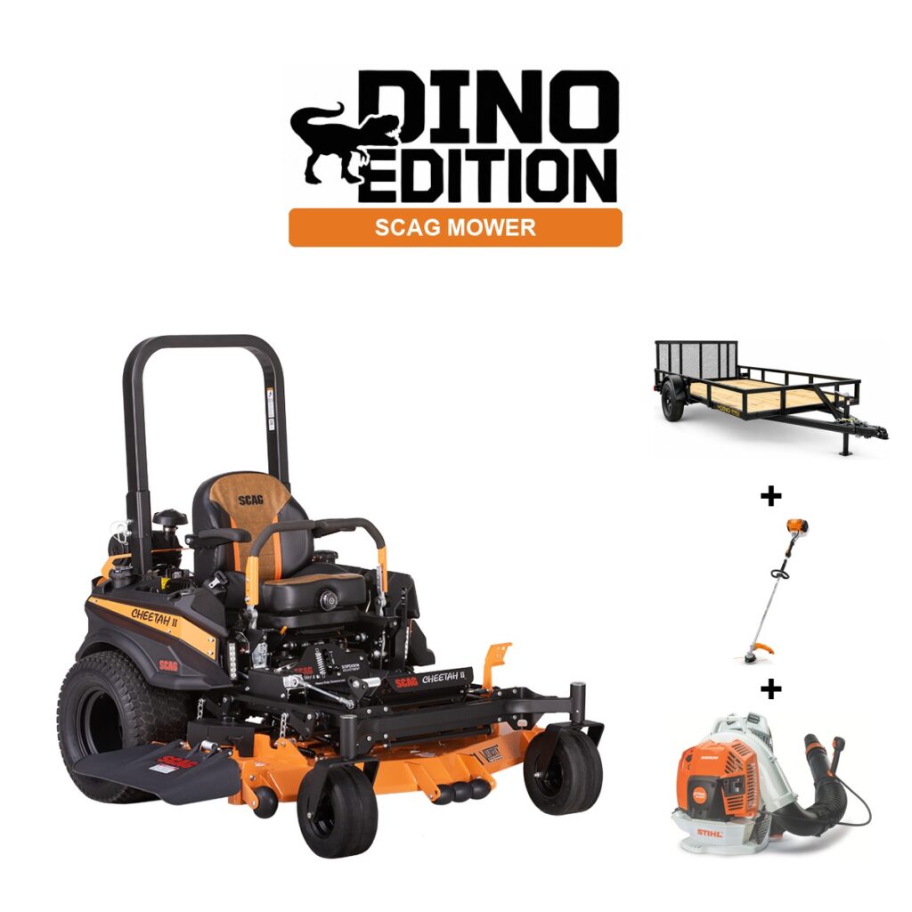Scag Cheetah II + Stihl Trimmer + Backpack Blower + Trailer package